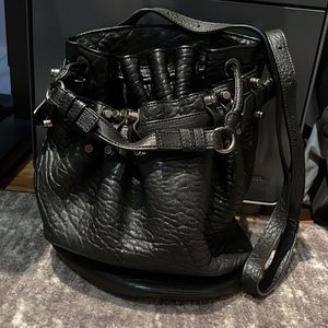 NWOT Alexander Wang Silver Studded Diego Bucket Bag